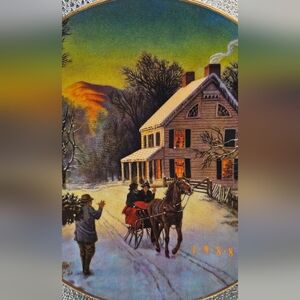 "Home for the Holidays" vintage plate